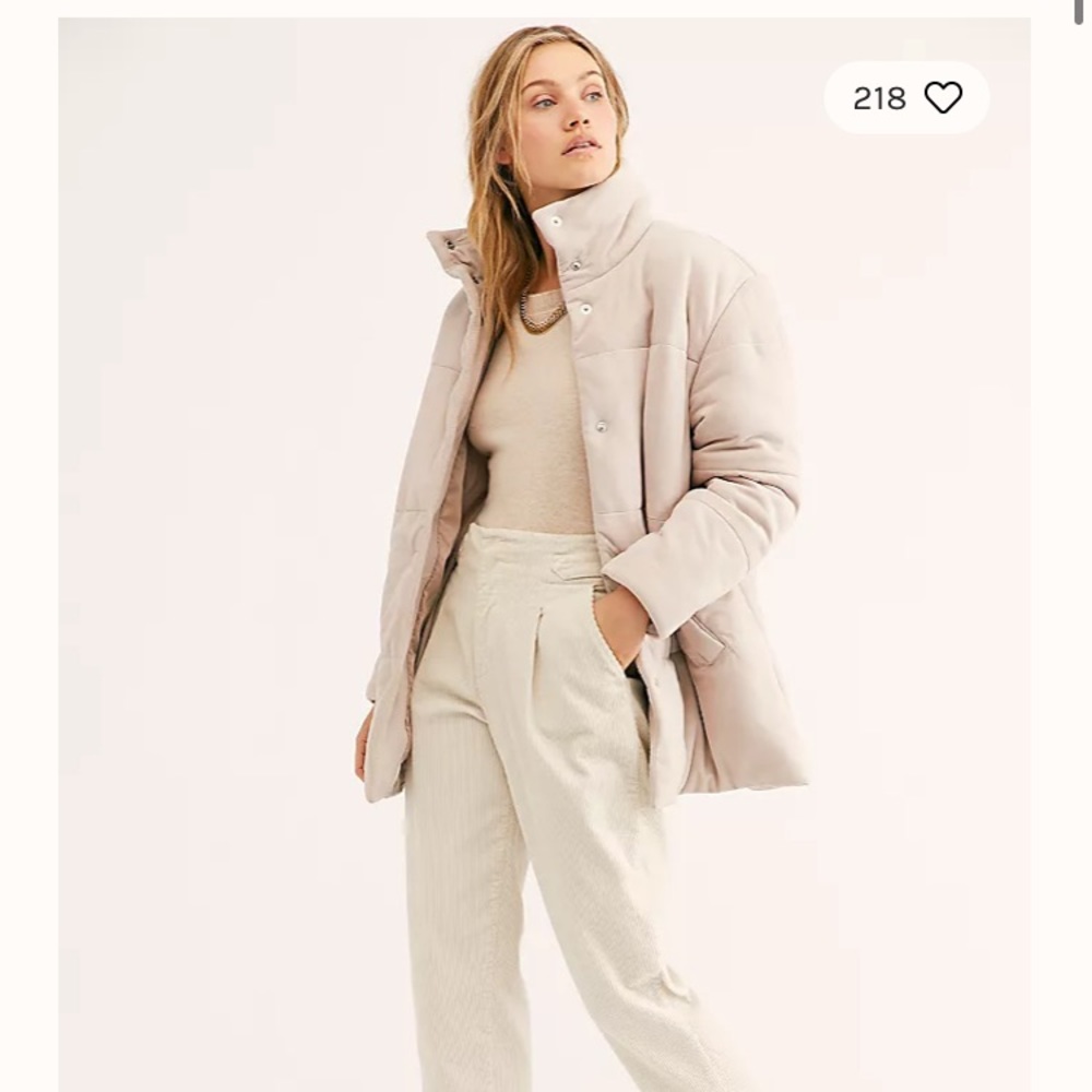 NWT Free People Suede Puffer Jacket